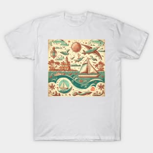 Vintage adventures of the sea II T-Shirt